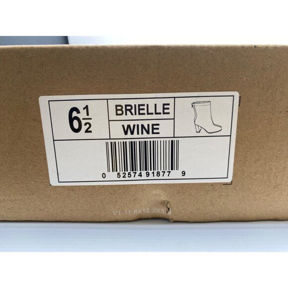 Journee Collection Women's Brielle Back Heel Woven Wine Booties Size 6.5 US NWB - Picture 5 of 5